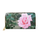 Focus On A Pink Rose | High Bloom Collection | Zipper Wallet | Life By Ortavia