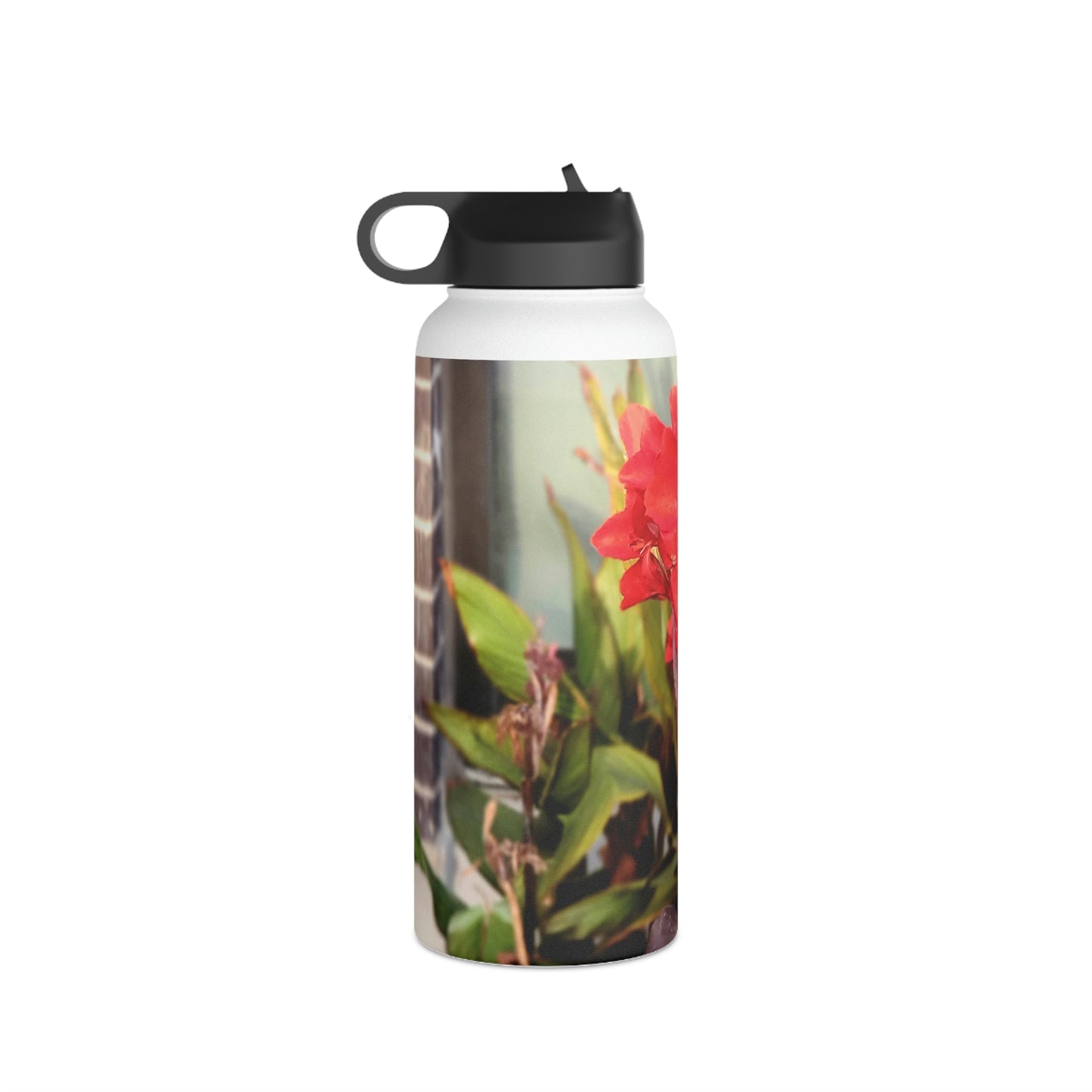Red Canna | Stainless Steel Water Bottle, Standard Lid | High Bloom Collection | Life By Ortavia