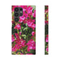 Phone Case With Card Holder with Hot Pink Bougainvillea Design