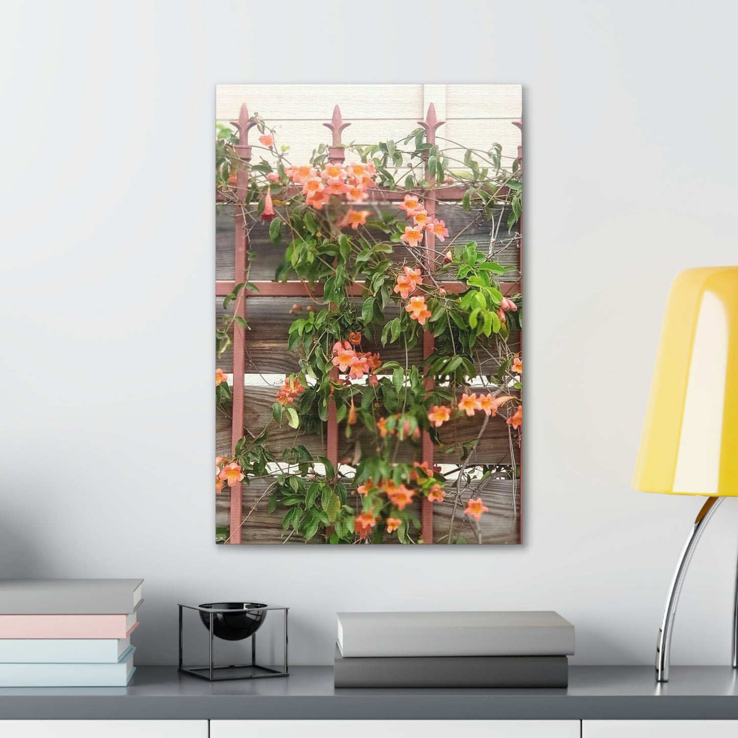 Flowers On A Rugged Fence | Wall Art Canvas | High Bloom Collection | Life By Ortavia