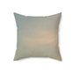 Spun Polyester Square Couch Pillow with Pink/Blue Multi-Colored Sky Design