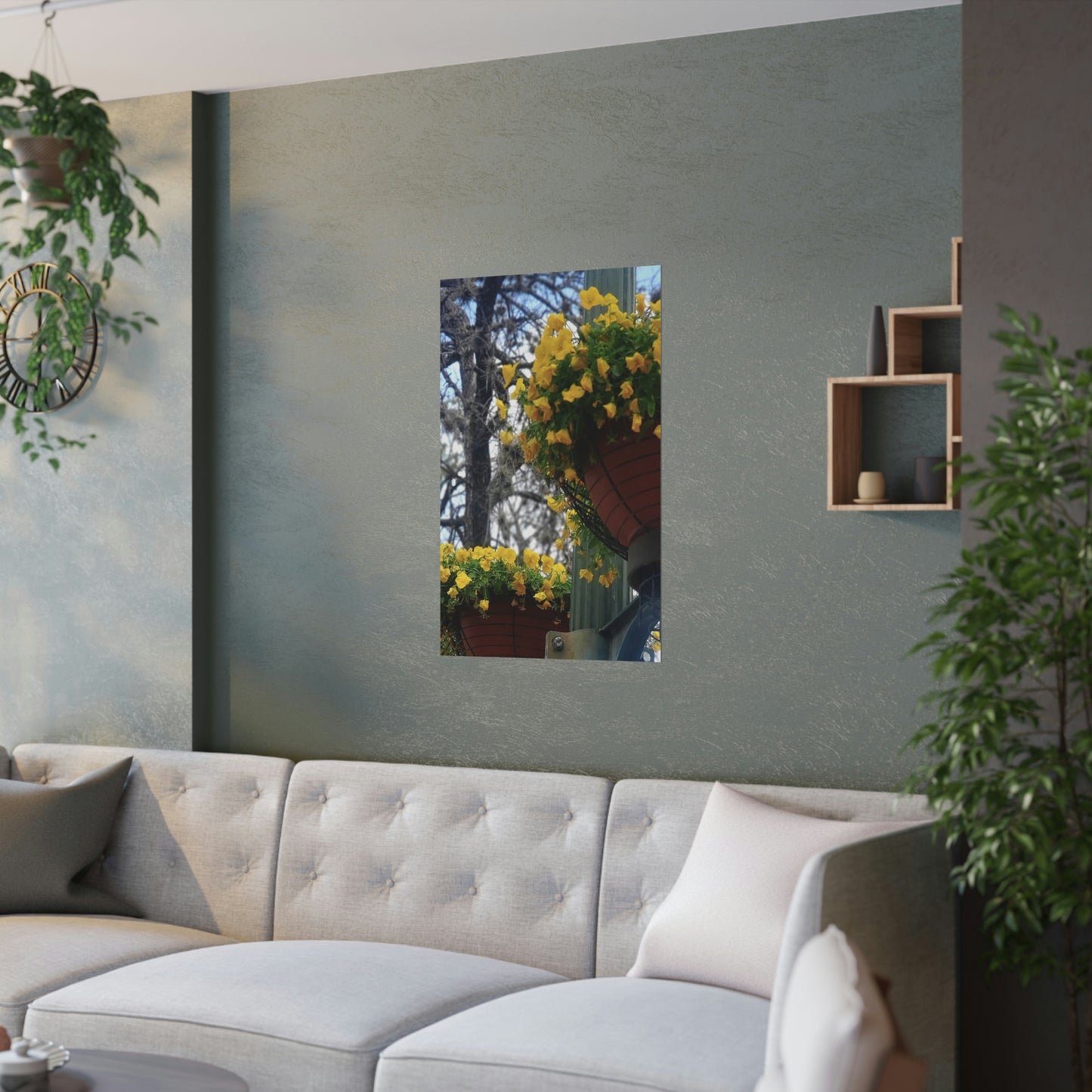 Yellow Pansies Downtown | Satin Posters (210gsm) | High Bloom Collection | Life By Ortavia
