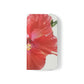 Peach Hibiscus White Background | Folio Phone Case | High Bloom Collection | Life By Ortavia