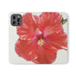 Peach Hibiscus White Background | Folio Phone Case | High Bloom Collection | Life By Ortavia
