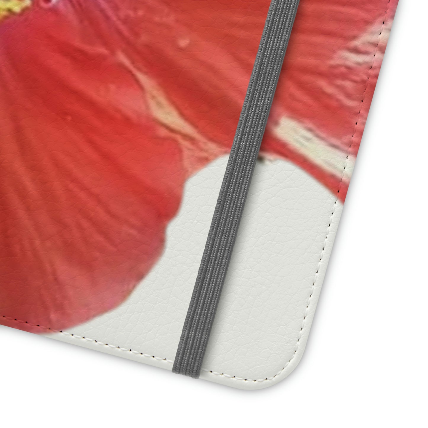 Peach Hibiscus White Background | Folio Phone Case | High Bloom Collection | Life By Ortavia