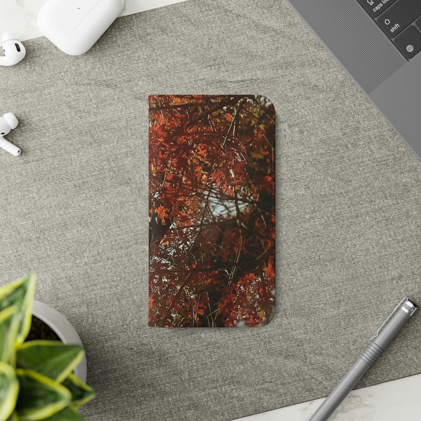 Red Autumn Leaves | Folio Phone Case | High Bloom Collection | Life By Ortavia