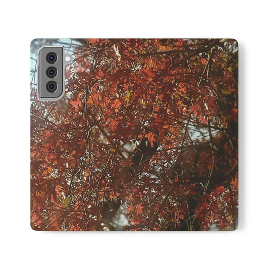 Red Autumn Leaves | Folio Phone Case | High Bloom Collection | Life By Ortavia