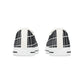 Women's Low Top Sneakers with Vintage Newspaper Window Design