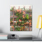 Flowers On A Rugged Fence | Wall Art Canvas | High Bloom Collection | Life By Ortavia