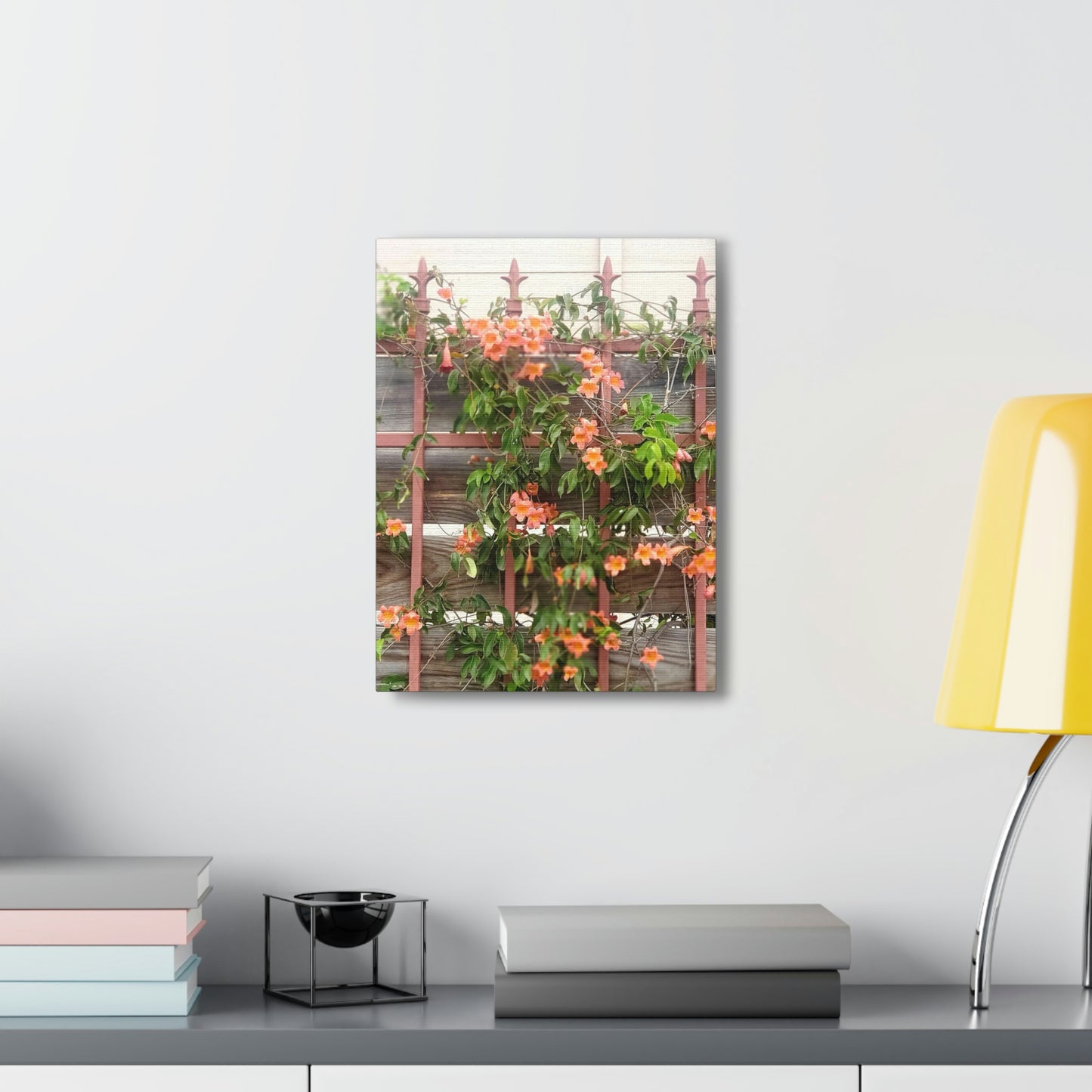 Flowers On A Rugged Fence | Wall Art Canvas | High Bloom Collection | Life By Ortavia
