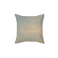Spun Polyester Square Couch Pillow with Pink/Blue Multi-Colored Sky Design
