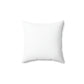 Spun Polyester Square Pillow with Sunflower Behind A Fence Design