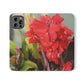 Red Canna | Folio Phone Case | High Bloom Collection | Life By Ortavia