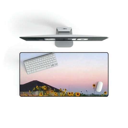 Sunflowers and A Rainbow Sky | Heavens Collection | Desk Mat | Life By Ortavia
