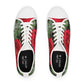 Women's Low Top Sneakers with European Red Rose Design