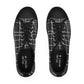 Women's Low Top Sneakers with Vintage Newspaper Window Design