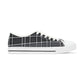 Women's Low Top Sneakers with Vintage Newspaper Window Design