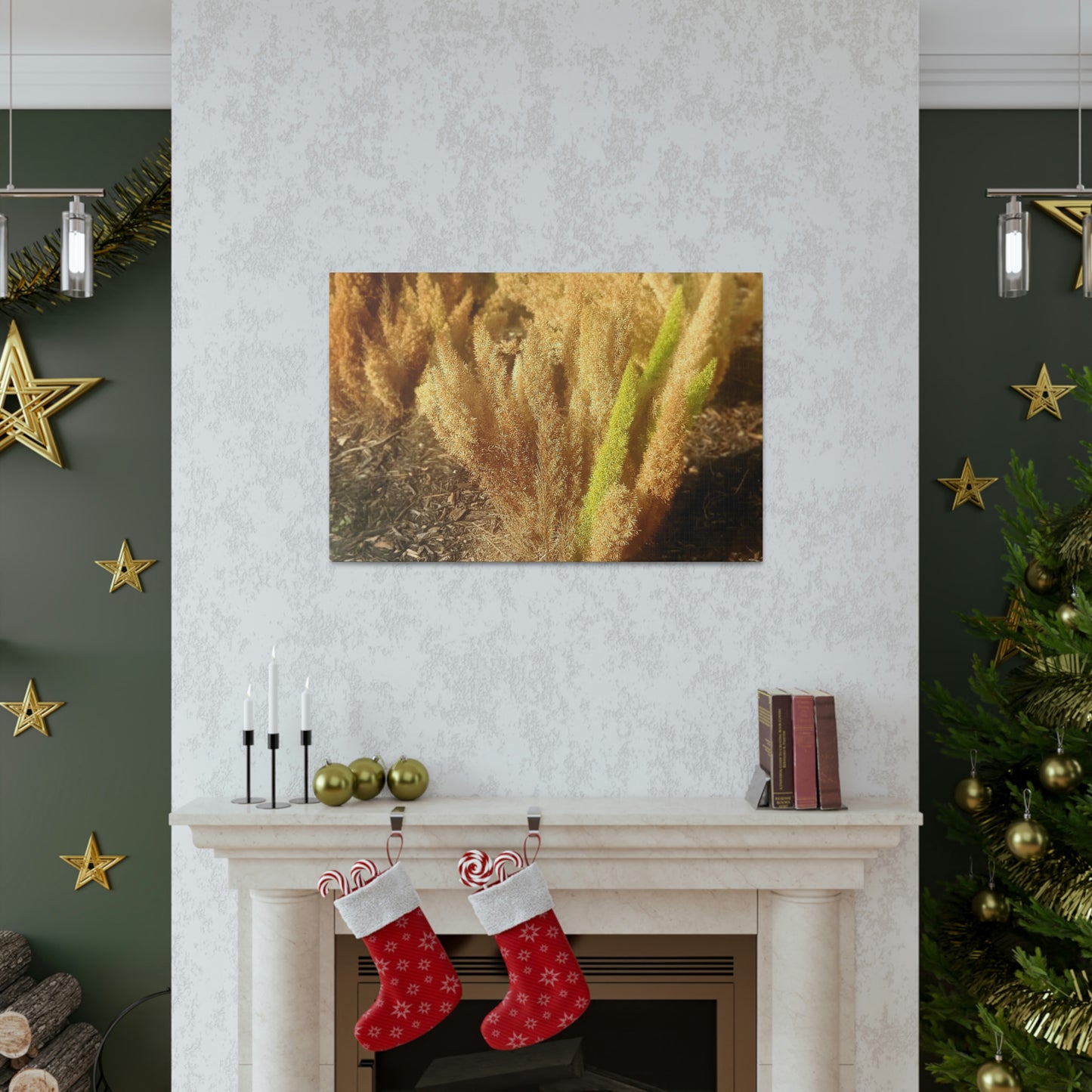 Golden Foxtail Fern | Wall Art Canvas | High Bloom Collection | Life By Ortavia
