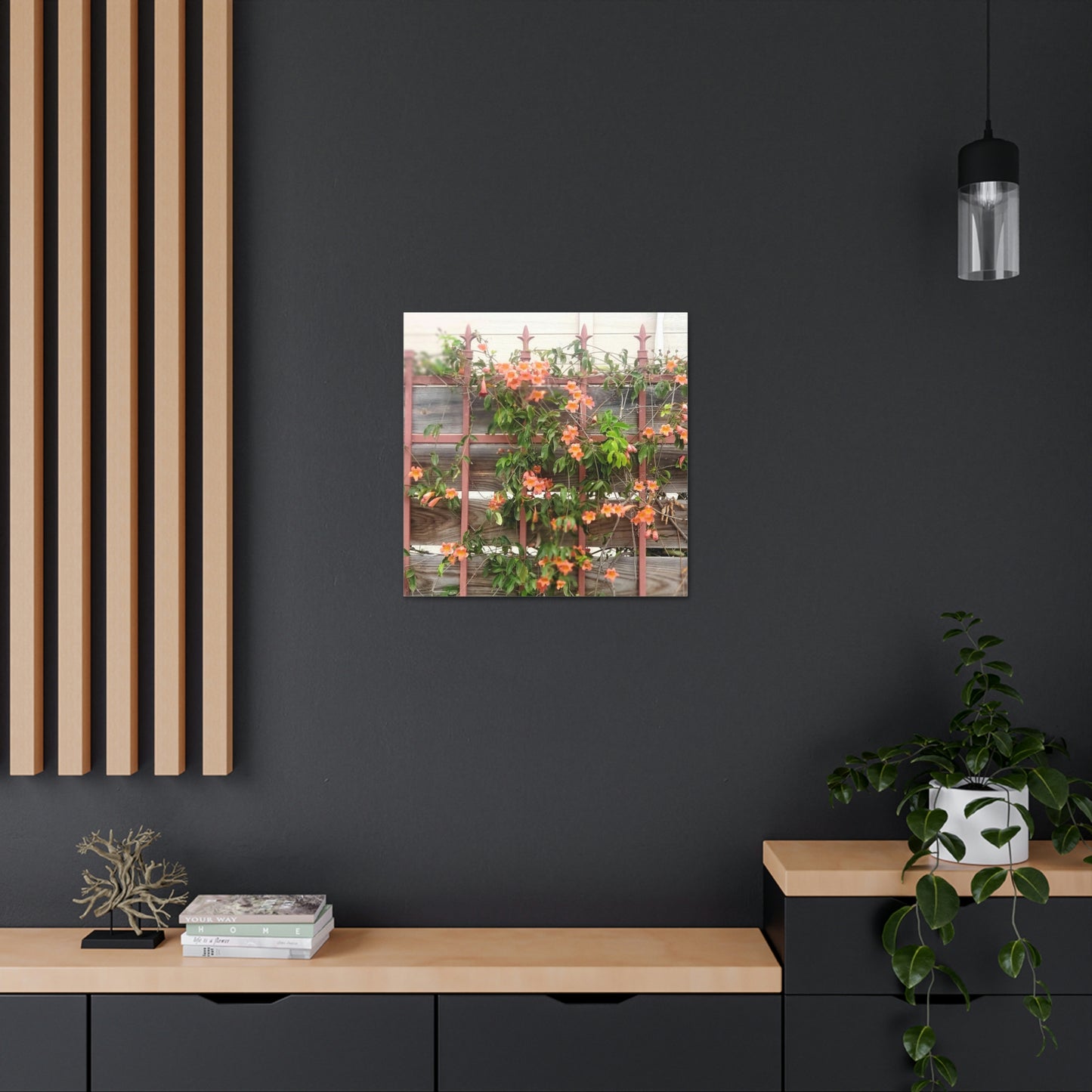 Flowers On A Rugged Fence | Wall Art Canvas | High Bloom Collection | Life By Ortavia