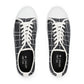 Women's Low Top Sneakers with Vintage Newspaper Window Design