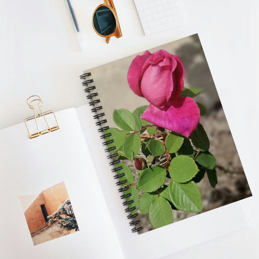 Dear Pink Rosa | Spiral Notebook 118 pg Ruled | High Bloom Collection | Life By Ortavia