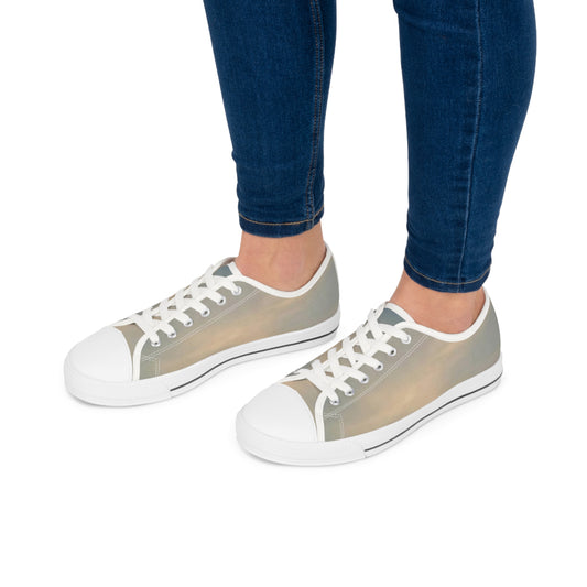 Women's Low Top Sneakers with Pink/Blue Multi-Colored Design