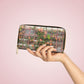 Flowers On A Rugged Fence | High Bloom Collection | Zipper Wallet | Life By Ortavia
