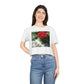 Women's Crop Tee with Europeana Red Rose Signature Print