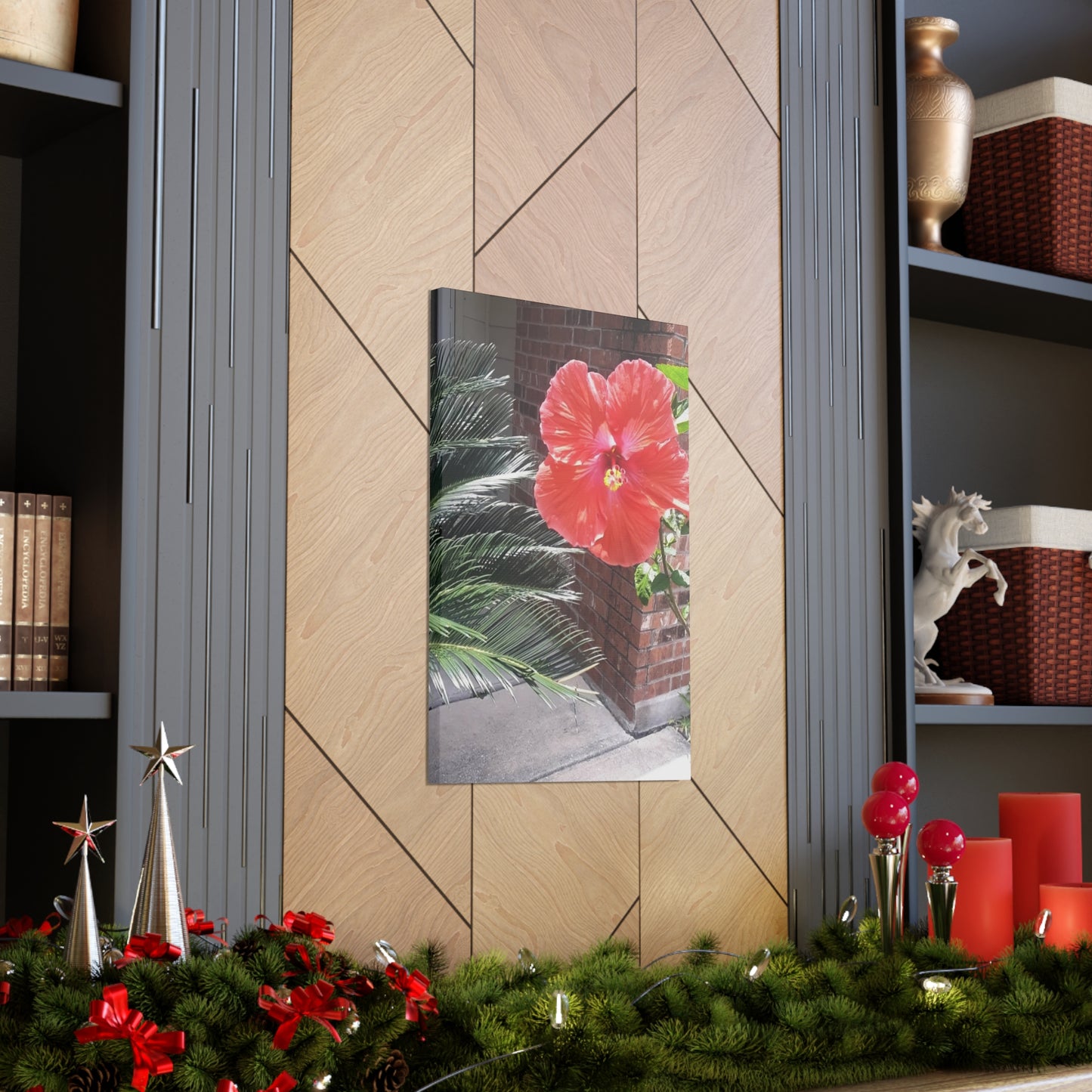 Art Prints & Wall Art, Gallery Canvas with Peach Hibiscus Flower