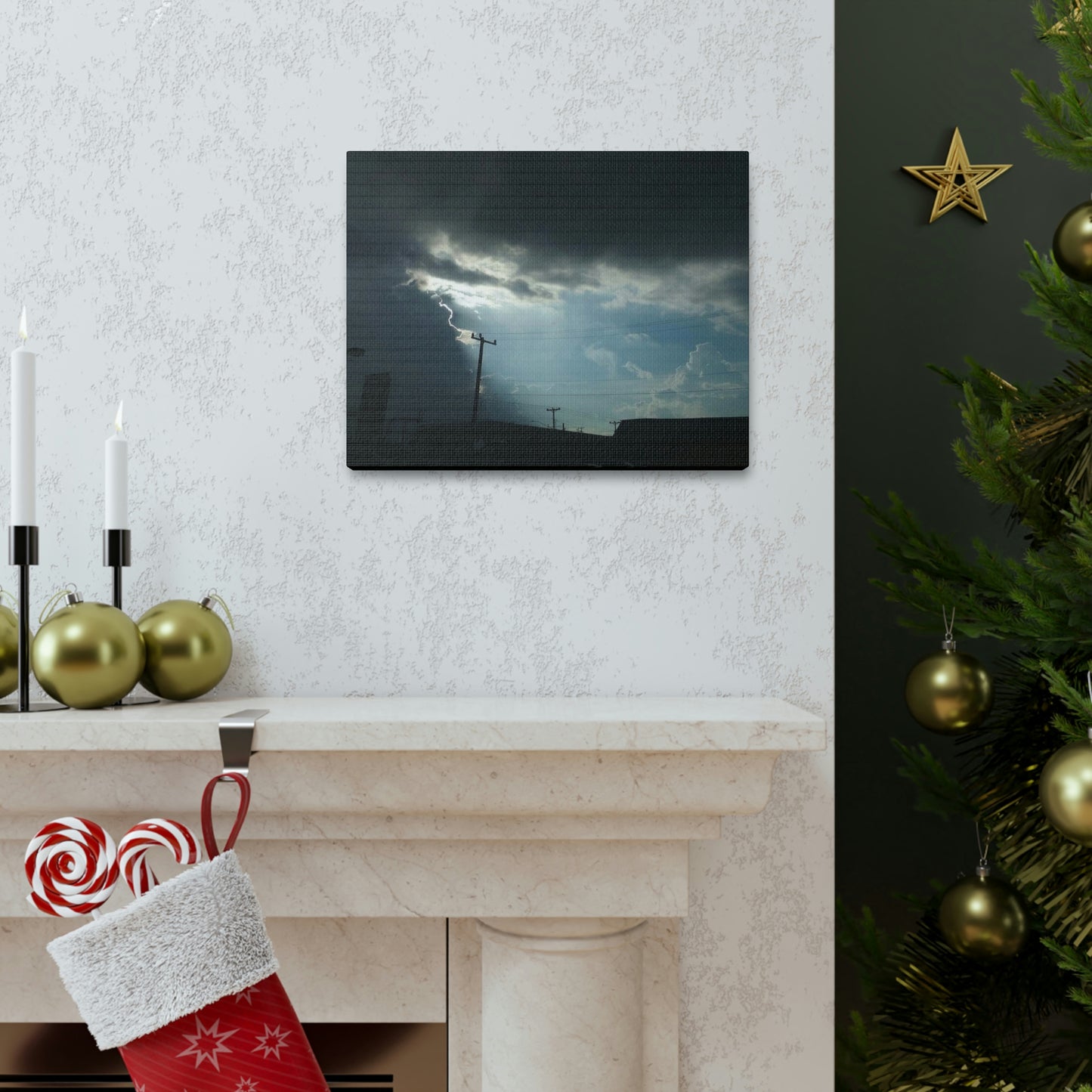 Sun Through Dark Clouds | Wall Art Canvas | Heavens Collection