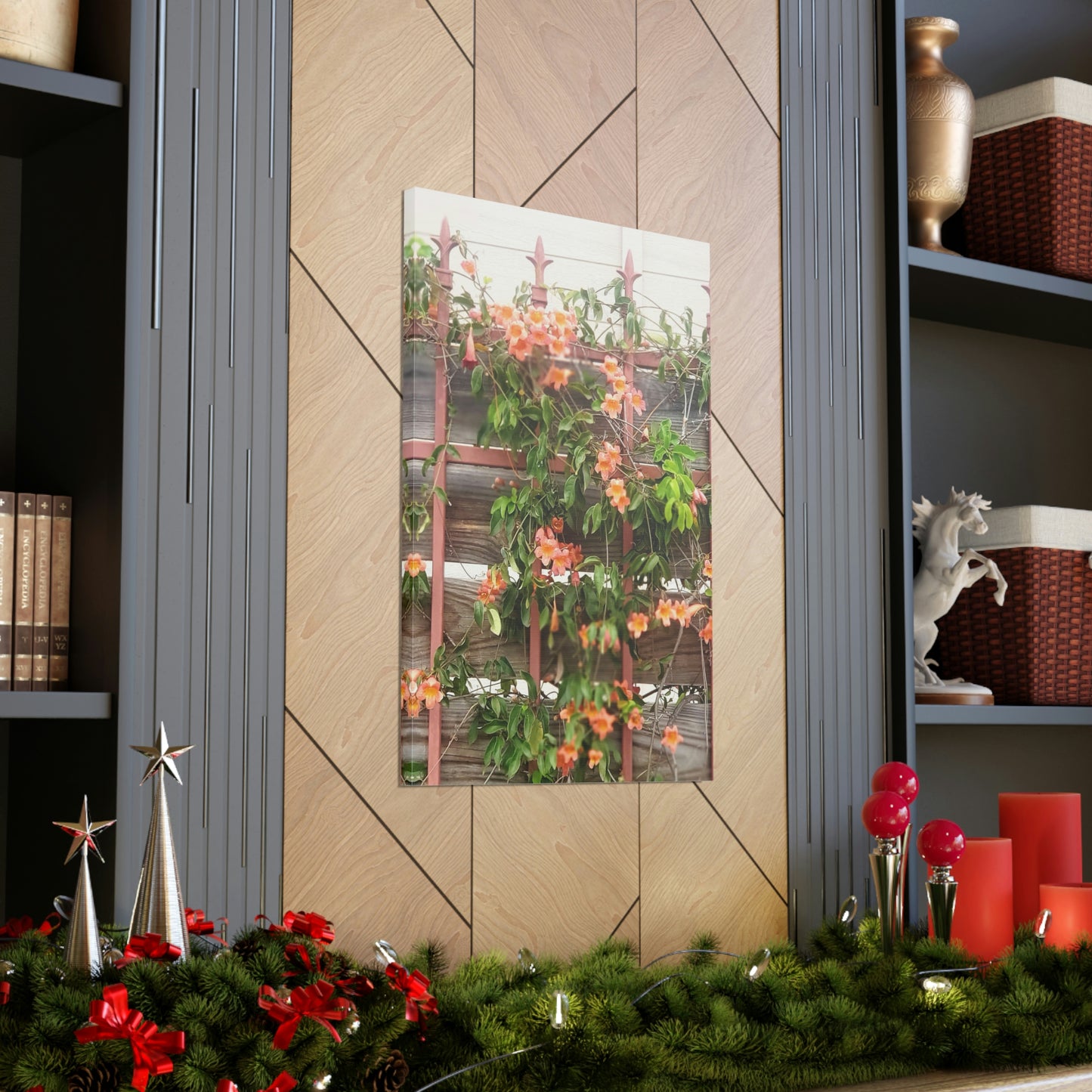 Flowers On A Rugged Fence | Wall Art Canvas | High Bloom Collection | Life By Ortavia