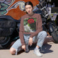 Women's Cropped Sweatshirt with Europeana Red Rose Design