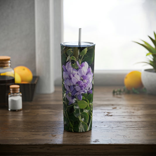Purple Texas Mountain Laurel | Skinny Steel Tumbler with Straw 20oz