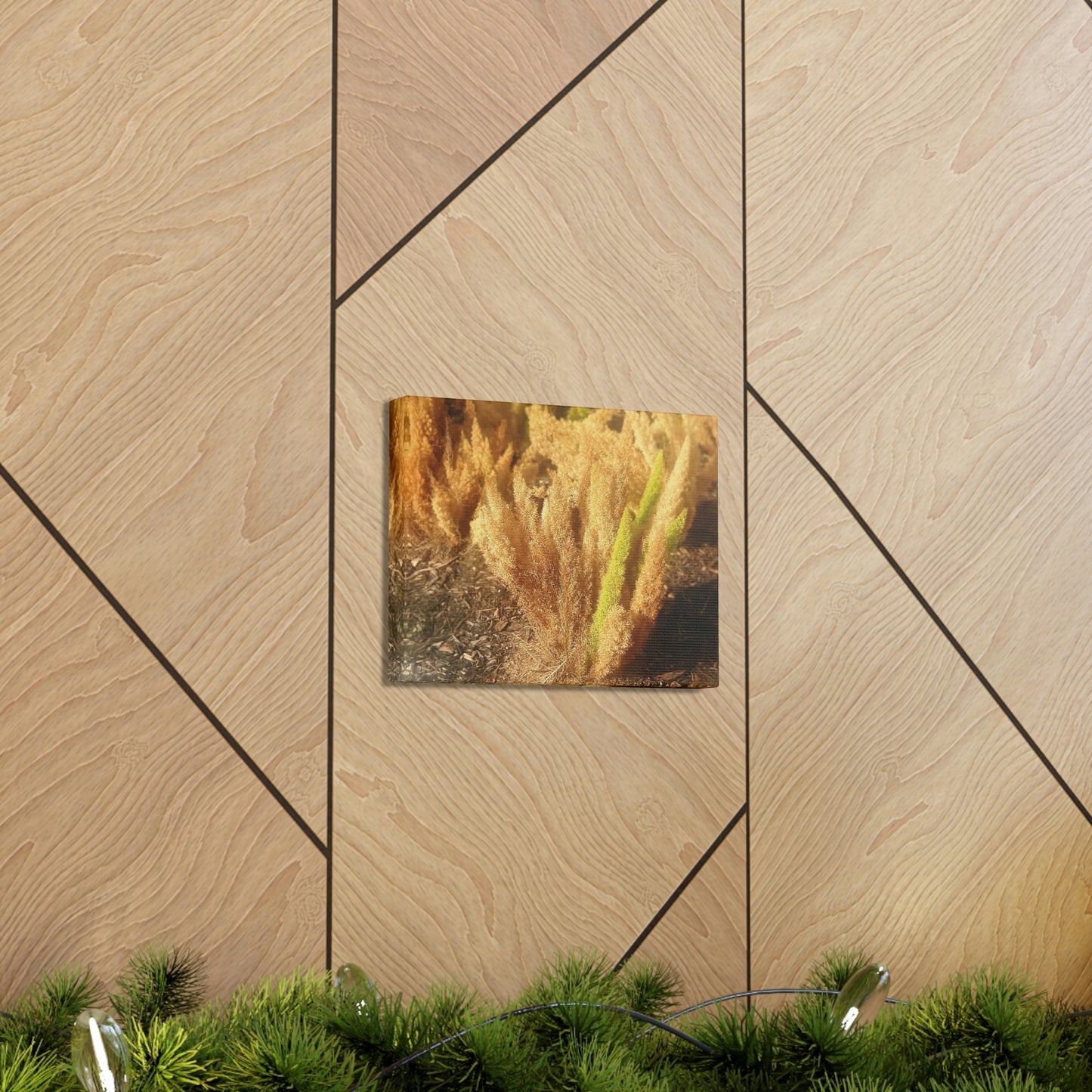 Golden Foxtail Fern | Wall Art Canvas | High Bloom Collection | Life By Ortavia