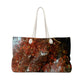 Red Autumn Leaves | High Bloom Collection | Weekender Bag 24" x13" | Life By Ortavia