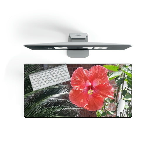 Peach Hibiscus | High Bloom Collection | Desk Mat | Life By Ortavia