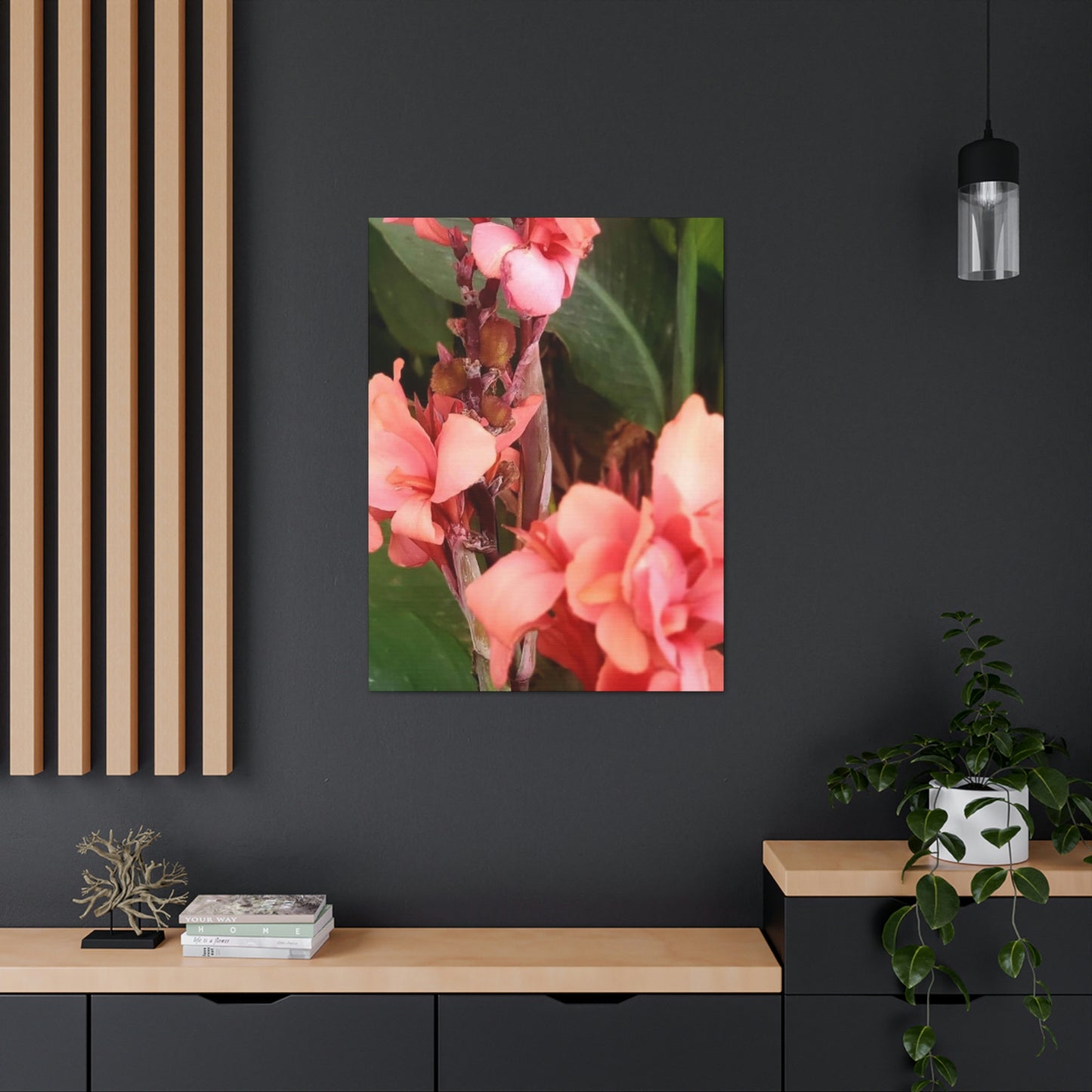 Art Prints & Wall Art, Canvas Gallery with Pink Canna Flower