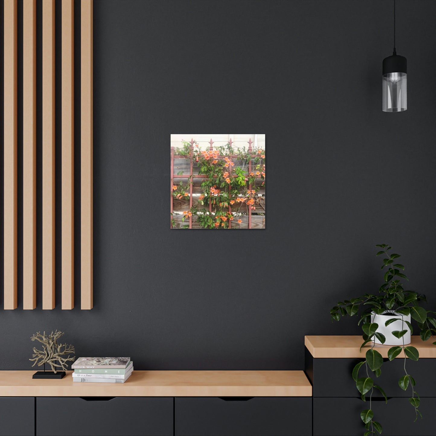 Flowers On A Rugged Fence | Wall Art Canvas | High Bloom Collection | Life By Ortavia