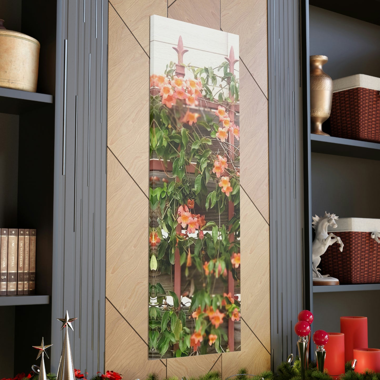 Flowers On A Rugged Fence | Wall Art Canvas | High Bloom Collection | Life By Ortavia