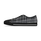 Women's Low Top Sneakers with Vintage Newspaper Window Design