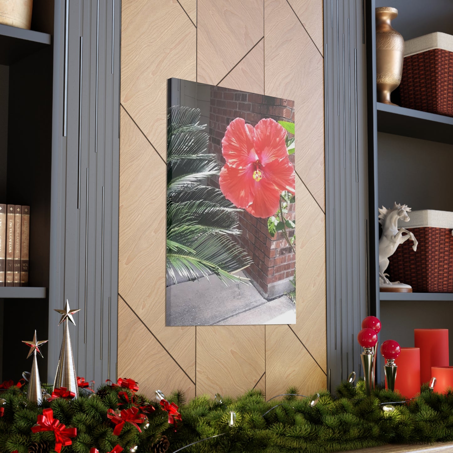 Art Prints & Wall Art, Gallery Canvas with Peach Hibiscus Flower
