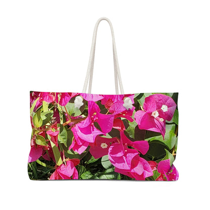 Hot Pink Bougainvillea | High Bloom Collection | Weekender Bag 24" x13" | Life By Ortavia